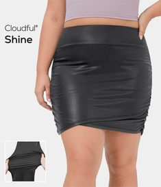 Tennis Skirt Black, Flowy Mini Skirt, Stretchy Skirt, Pleated Tennis Skirt, Shiny Fabric, Ruched Skirt, Golf Skirts, Outfits Spring, Bleach Wash