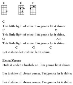 the guitar chords are arranged in order to be used on an instrument or music sheet