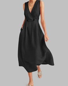 Off Shoulder Casual Dress, Boho Mode, Backless Long Dress, Sleeveless Long Dress, Maxi Dress Cotton, Maxi Dresses Casual, 가을 패션, Button Dress, Boho Stil