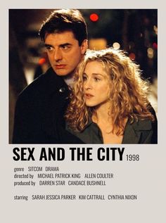 Carrie And Mr Big, Minimalistic Polaroid Poster, Carrie And Big, Cynthia Nixon, City Quotes, Kim Cattrall, Kristin Davis, Film Posters Minimalist, Being A Woman