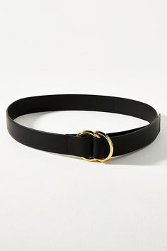 Buckle up for the newest outfitting must-have- the w. kleinberg Leather Belt. A simple and sleek silhouette, this belt stylishly sets off your waist. | Leather Belt by w.kleinberg in Black, Women's, Size: Smallmall at Anthropologie 50 Fashion, Black Fits, Black Belt, Gold Black, Leather Belt, Women's Accessories, Color Coding, Belts, Promotion