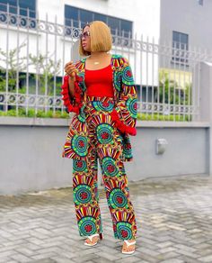 This African print pant set/suit is a  jaw-dropper. It's carefully handmade to give you that dream look you have always imagined. ABOUT SIZING: *  Comes in different sizes.  * For more perfect fit, please use the measurement guide/sample to measure and send us the following: @Bust @Shirt length  @Waist @Hip  @Pant length  Kindly let us know how tall you are to enable us determine a perfect outfit length for you. ORDERING PROCESS: * Please swipe left of the product/outfit picture to see pictures African Pants Suit For Women, African Pants Suit, Pantsuit Women, Ankara Suit, African Pants, African Print Pants, Ankara Styles For Women, Latest Aso Ebi Styles, African Gifts