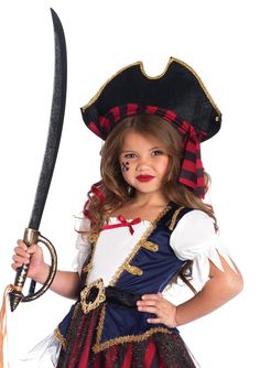 PRICES MAY VARY. Polyester Imported 2 piece costume Includes gold trimmed dress Features attached belt with intricate buckle design Includes matching pirate hat Accessories sold separately Pirate Costume For Girls, Cute Toddler Costumes, Pirate Costume Kids, Pirate Girl Costume, Pirate Dress, Girls Fancy Dress, Pirate Halloween Costumes, Pirate Kids, Pirate Halloween