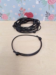 Ideal for all bracelet making, add your own charms and beads. These are Waxed Polyester Cords For Bracelet Making, anklet making and so mush more, They are 1.5mm thick and have adjustable Pull Cord making it easy for all sizes.  Quantity 5xpcs 10xpcs Also available in White https://littlejemsuk.etsy.com/listing/1790950223 Size: about 40~70mm inner diameter;  Waxed cord: about 1.5mm in diameter. Delivery Royal Mail 2nd Class Delivery upgrades available at the checkout Adjustable Nickel-free Black Charm Bracelet, Minimalist Adjustable Black Charm Bracelet, Minimalist Black Adjustable Charm Bracelet, Adjustable Jewelry, Jewellery Making, Bracelet Making, Royal Mail, Anklets, Wax