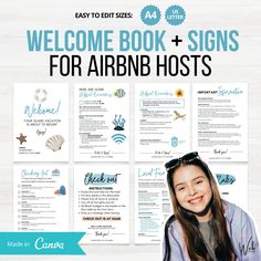 an advertisement for airbn hosts