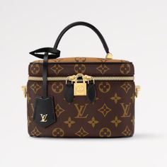 Lv Vanity Bag Pm. Comes With Strap, Keys, Lock And Dustbag. This Bag Is Only Been Used A Handful Of Times. Cannot Be Worn As A Crossbody. 100% Authentic As Always 7.5 X 5.1 X 4.3 Inches (Length X Height X Width) Monogram And Monogram Reverse Coated Canvas Calfskin-Leather Trim Microfiber Lining Gold-Color Hardware Double Zip Closure With Padlock Inside Flat Pocket Key Bell 4 Protective Bottom Studs Chain:Removable Handle:Single Lv Vanity Bag, Louis Vuitton Vanity, Vanity Bag, Lv Bag, Leather Trim, Leather Trims, Louis Vuitton Bag, Calf Skin, Black And Brown