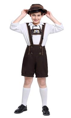 PRICES MAY VARY. 100% polyester, soft and comfortable Include:Hat+Pants+shirt Suitable for Oktoberfest, Halloween, party, role play, dress up, Lederhosen Costume, holiday. Machine wash, cold, do not dry clean. Size: small( Suggested Height: 45"--49") / medium(Suggested Height: 49"--53") / Large (Suggested Height: 52"--55") / X- Large (Suggested Height: 56"--60") yolsun Lederhosen Costume for Kids, Boys' Oktoberfest Role Play, German Dresses for Oktoberfest German Dresses, Oktoberfest Clothing, Lederhosen Costume, Kids Uniform, Best Kids Costumes, German Costume, Boys Costumes, Oktoberfest Dress