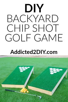 the backyard chip shot golf game is an easy diy project