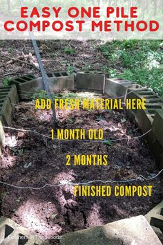 Compost pile with markings for different sections Outdoor Compost Bin, Manure Composting, Diy Outdoor Living, Gardening On A Budget, Outside Planters