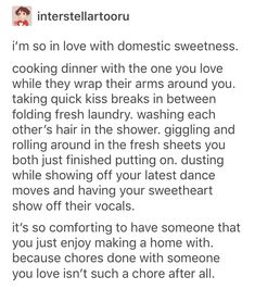 an instagramt with the words i'm so in love with domestic sweethearts