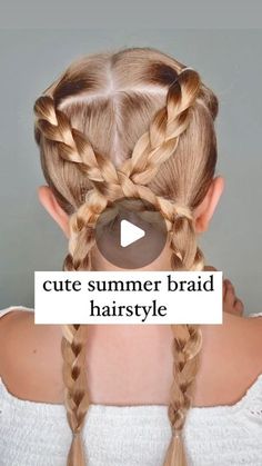 Audrey McClelland on Instagram: "CUTE SUMMER BRAID HAIRSTYLE 🌞 I love this cute hairstyle for the summer. This one is super easy to do and comes out looking so cute! 
I used my hair styling cream to prep Victoria‘s hair for this one, just to keep it nice and smooth! I’ll share the one that we use in my stories and in my highlights.
.
#hairdo #braidideas #braidinspo #braidinspiration #braid #simplehairstyles #simplehair #simplehairstyle #easyhairstyles #easyhairstyle #easyhairstylesforgirls #cutehairstyles #cutehair #hairvideo #hairideas #hairinspo #hairinspiration #hairvideos #hairidea #schoolhairstyles #schoolhair #hairstyles #hair #hairstyle #hairtutorial #hairtutorials" Swimming Hairstyles For Kids, Pool Hair Ideas Hairstyles For Kids, Hair Styles For Kids Easy, Kids Hairstyles Girls Easy, Children Hairstyles, Easy Kids Hairstyles, Summer Hairdos, Easy Hairstyles For Kids, Camping Hair