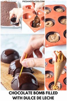 how to make chocolate bomb filled with dulce leche