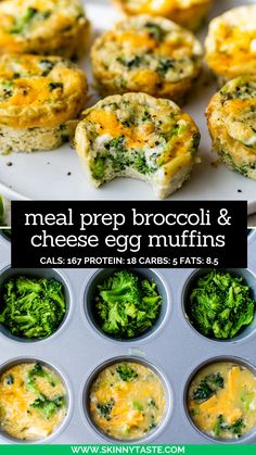 Meal Prep Broccoli and Cheese Egg Muffins are the perfect, easy make-ahead, protein breakfast for meal prep or breakfast on the go.