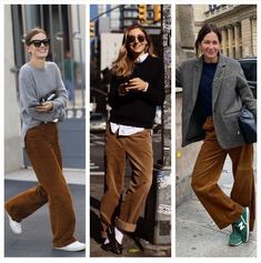 Brown Pants Outfit, Aerin Lauder, What To Wear Today, Fall Winter Wardrobe, Brown Pants, 가을 패션, Looks Style, Winter Looks