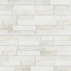 a white brick wallpaper pattern with grey and beige bricks on the bottom right hand side