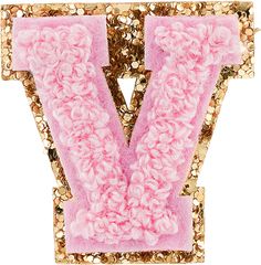 Flamingo Mini Glitter Varsity Letter Patch Stony Clover Lane, Stoney Clover Lane Patches, Stony Clover, Kendall Birthday, Varsity Letters, Letter Icon, Collection Letter, Letter Patches, Varsity Letter