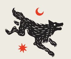 a black and red dog with stars on it's back legs is flying in the air