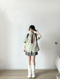 Polo Dress Outfit Ideas, Igari Fashion, Sawako Outfit, White Polo Outfit, Japanese Fashion Women, Her Drawing, Fits Inspiration, Polo Outfit, School Homework