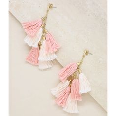 Brand New Ettika Tassel Earrings Pink Never Been Worn, Still In Packaging Double Stud Earrings, Ettika Jewelry, Pink Tassel Earrings, Gold Tassel Earrings, White Pearl Earring, Pink Tassel, Crystal Dangle Earrings, Heart Dangle Earrings, Statement Drop Earrings