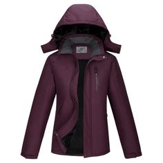 Golden Camel Ski Jacket Women Coat for Winter Outerwear Windproof Coat Purple Waterproof Jacket Snowboarding Clothes with Hood Golden Camel women's snow jacket is made from new high quality polyester material, which is waterproof, durable and stain repellent.Special high-density fabric and coating, film composite process to obstruct the air intrusion effectively and works well on windproof. The waterproof ski jacket protects you from bad weather. Winter coats is made to hug your curves and flatt Snowboarding Clothes, Coat For Winter, Snow Coat, Ski Jacket Mens, Coat With Hood, Snowboarding Outfit, Women Coat, Winter Outerwear, Snow Jacket