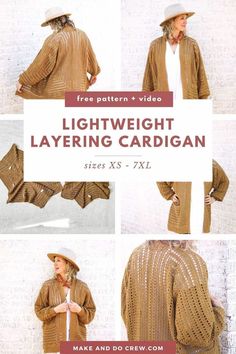 Create a stunning hexagon cardigan with this tutorial from Make and Do Crew. This free pattern is perfect for crochet enthusiasts of all skill levels. Learn how to join two hexagons to make a unique and trendy oversized sweater. Add sleeves, pockets, and a border to personalize your creation. Plus, we've included a size chart so you can make the perfect fitting cardigan for yourself. Get inspired with color ideas and visit our blog to make this fashionable outfit today.