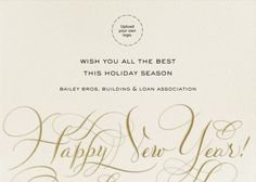 an elegant new year's card with the words happy new year written on it