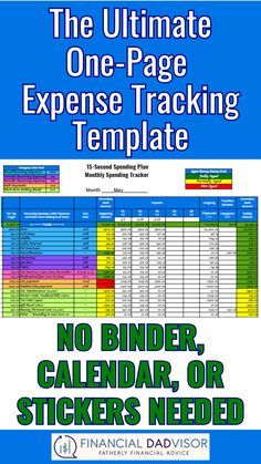 the ultimate one page expense tracking template