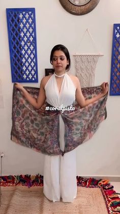 Shawl To Shrug Diy, Sheer Shawl Over Dress, Wear Scarf As Shawl, Wear A Pashmina, Scarf Shrug Diy, Scarf As Cardigan, How To Wear A Shawl With Jeans, Diy Shrug From Scarf, Scarf Styles Outfit