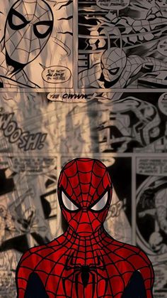 a spider man is standing in front of many stickers on the wall with his eyes closed