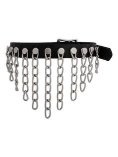 Chain Fall Leather Choker Edgy Metal Chain Belt, Adjustable Black Metal Chain Belt, Silver Punk Chain Belt With Adjustable Chain, Gothic Chain Choker For Concerts, Silver Adjustable Chain Punk Belt, Edgy Adjustable Chain Belt For Parties, Adjustable Edgy Chain Belt For Party, Punk Choker With Adjustable Chain For Festival, Edgy Leather Choker Jewelry