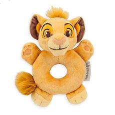 the lion king plush toy is yellow and brown