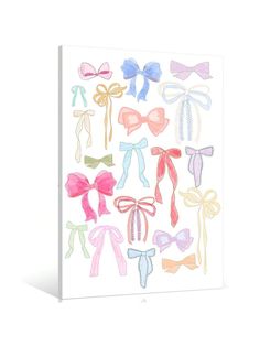 a card with different bows on it