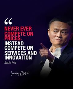 NEVER EVER COMPETE ON PRICES.
INSTEAD COMPETE ON SERVICES AND INNOVATION.
Thankyou @JackMa 
#PrideMonth #motivation #learningclub18 Business Quotes Marketing, Success Mantra, Finances Money, Daily Word, Life Ideas, Marketing Quotes, Business Inspiration, Business Advice