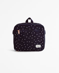 Our new and improved lunchbox in a core fabric, with logo patch detail, even more space for items and can attach to the matching backpack for extra storage. New And Improved, Abercrombie Kids, Extra Storage, Girls Accessories, Patch Logo, Lunch Box, Polka Dot, Polka Dots, Backpacks