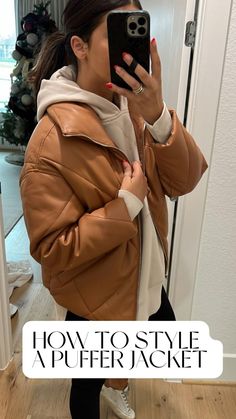 https://www.shopltk.com/explore/dressupbuttercup/posts/21023266-6e5a-11ec-a78a-0242ac110003 Tan Puffer Jacket Outfit, Style A Puffer Jacket, Long Puffer Jacket Outfit, Tan Puffer Jacket, Dede Raad, Long Puffer Jacket