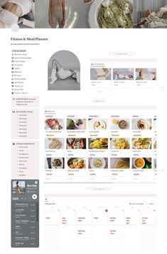 the website is designed to look like it has many different food items on top of it