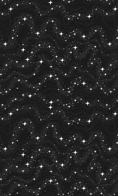 an abstract black and white background with stars in the night sky, for wallpaper or fabric