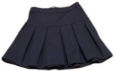 Casual Navy Pleated Skort, Navy Casual Pleated Skirt Skort, Navy Casual Pleated Skort, Casual Fitted Navy Skort, Navy Pleated Skort Casual Style, Navy Pleated Casual Skort, Casual Navy Skort, Casual Navy Skirt For School, Fitted Cotton Skirt By Gap