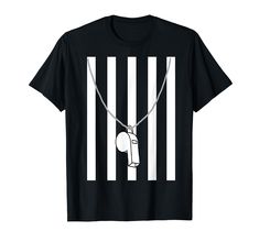 PRICES MAY VARY. This Novelty Graphic shows a referee ref costume with whistle on a chain and stripes. Ideal for sport workers and professional referees who judge the games correctly. Ideal for tournaments sports and competitions like soccer and basketball. This cool Design influences an awesome occasion, to travel or anniversary, halloween costume party, refereeing sporting events. Awesome for linesman, umpire, football and ice hockey referees who judge the fouls with yellow card or flags. Ligh Ref Costume, Soccer And Basketball, Referee Costume, Yellow Card, Halloween Costume Party, The Games, Halloween Party Costumes, Ice Hockey, Sport Event