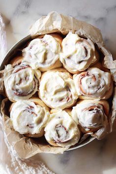 An overhead photo of homemade sourdough cinnamon rolls in a round springform pan. Sourdough Cinnamon Roll, Overnight Sourdough, Recipe With Cream Cheese, Sourdough Cinnamon Rolls, Frozen Rolls, Cinnamon Roll Recipe, Organic Bread, Baked Rolls, Yummy Mummy