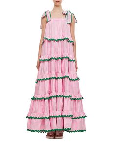 Fun Dresses, Cotton Maxi Dress, Flowing Dresses, Pink Maxi, Guest Dress, Cotton Maxi, Maxi Dress Cotton, Guest Dresses, Bow Tie