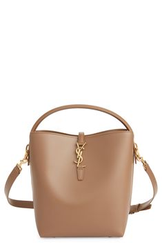 Saint Laurent Le 37 Leather Bucket Bag | Nordstrom Luxury Ralph Lauren Shoulder Bag For Daily Use, Modern Bucket Bag With Branded Hardware For Daily Use, Bucket Shoulder Bag With Branded Hardware, Modern Bucket Shoulder Bag With Branded Hardware, Modern Bucket Bag With Branded Hardware, Luxury Satchel Bucket Bag With Branded Hardware, Luxury Bucket Bag Satchel With Branded Hardware, Travel Shoulder Bag With Branded Hardware, Bucket Shape, Formal Bucket Bag With Top Handle And Branded Hardware