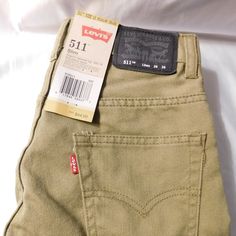 New W/Tag, Levis 511 Jeans Size 12, Olive Green Pants, Slim Fit 26" X 26" Slightly Tapered Leg, Sits Below Waist, Button/Zipper Closure, Belt Loops Cotton/Polyester Material - Please See All Pictures Olive Green Pants, Green Pants, Size 12 Jeans, Slim Fit Pants, Kids Bottoms, Polyester Material, New Color, Olive Green, Levi's