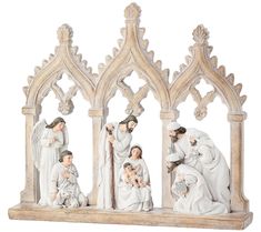 Showcase the reason for the season on your tabletop or mantel with this heavenly nativity scene figurine. From the Valerie Parr Hill Collection. Christmas Deer Decorations, Glam Christmas Decor, Christmas Nativity Set, Valerie Parr Hill, Jesus Birthday, Christmas Tabletop Decor, Christmas Nativity Scene, Christmas D, Holding Baby