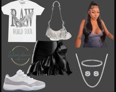 Grey And White 11s Outfit, Outfits With Jordan 11 Cement Grey, Low Grey 11s Outfit, Gray Jordan 11 Outfits, Gray 11s Outfit, Outfit Ideas For Cool Grey 11s, Jordan 11 Cool Grey Outfit Black Women, Cement Jordan 11s Outfit, Outfits With Cement Grey 11s