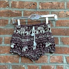 Stretchy Elephant Patterned Shorts With Elastic Waistband And Drawstring. Never Worn And Super Soft! Urban Outfitters Beach Shorts, Urban Outfitters Elastic Waistband Beach Shorts, Urban Outfitters Vacation Shorts With Elastic Waistband, Urban Outfitters Short Beach Bottoms, Casual Tie-side Bottoms For Festival, Urban Outfitters Summer Bottoms For Beach Season, Urban Outfitters Short Length Bottoms For Beach, Urban Outfitters Summer Beach Bottoms, Urban Outfitters Summer Shorts For Vacation