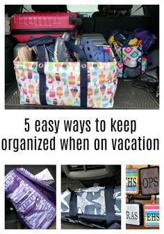 five easy ways to keep organized when on vacation in the back of a car or truck