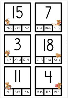 the numbers 1 - 10 with winnie the pooh on them