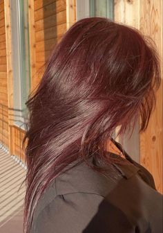 Tinted Red Hair, Pbj Hair, Hair In Sunlight, Red Tint Hair, Cherry Red Hair Color, Cola Hair, Burgundy Red Hair