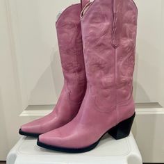 Gorgeous Free People Daggett Western Boots In Brand New Condition. Color Is No Longer Available At Free People! Gorgeous Boots, Free People Shoes, Flash Sale, Western Boots, Shoes Heels Boots, Shoes Women Heels, Pink Color, Heeled Boots, Cowboy